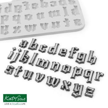 Silikonform - Gothic Kleinbuchstaben